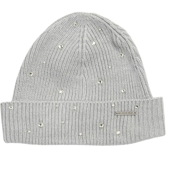 Michael Kors, Crystal Embellished Rib Cuff Hat